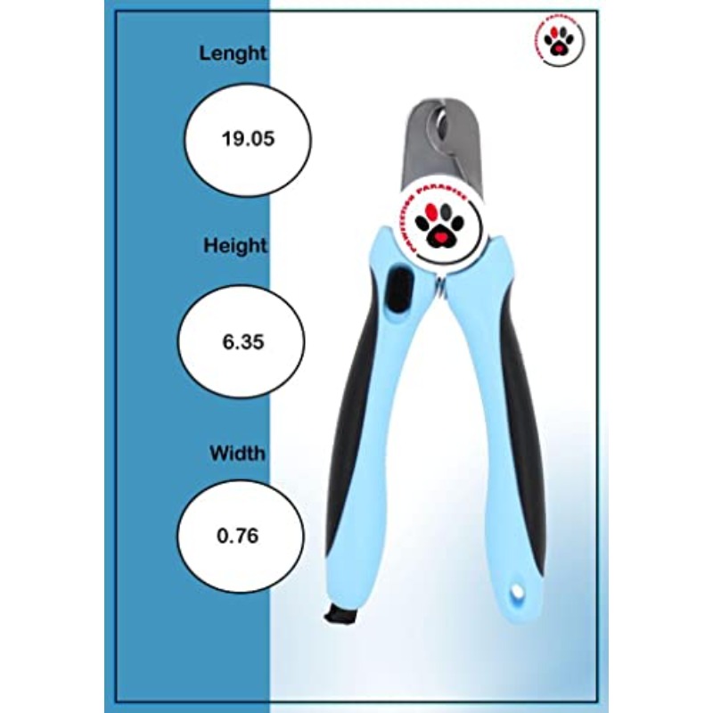 Dog Nail Clippers with Nail Filer Stainless Steel Pet Nail Clippers and Slip Resistance Trimmers for Medium and Large Dogs with Safety Guard Professional Grooming Tool for Dog Cats