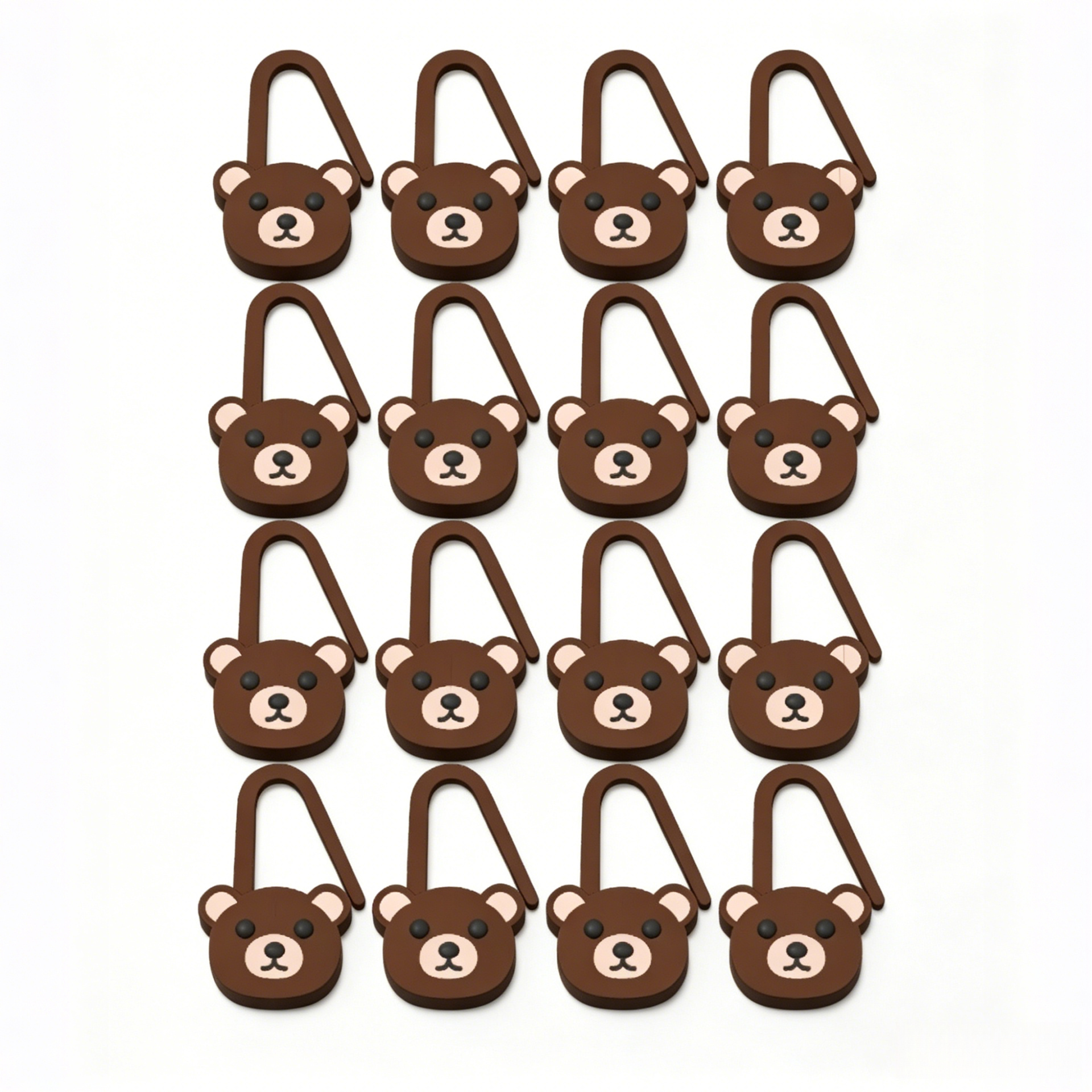 TEMU 16pcs Cute Teddy Bear Tag Buckles, Used For Weaving Or Crochet, Secure Locking. Safety Pins, Knitting Marking Tools, Sweater Yarn Crochet Hooks,