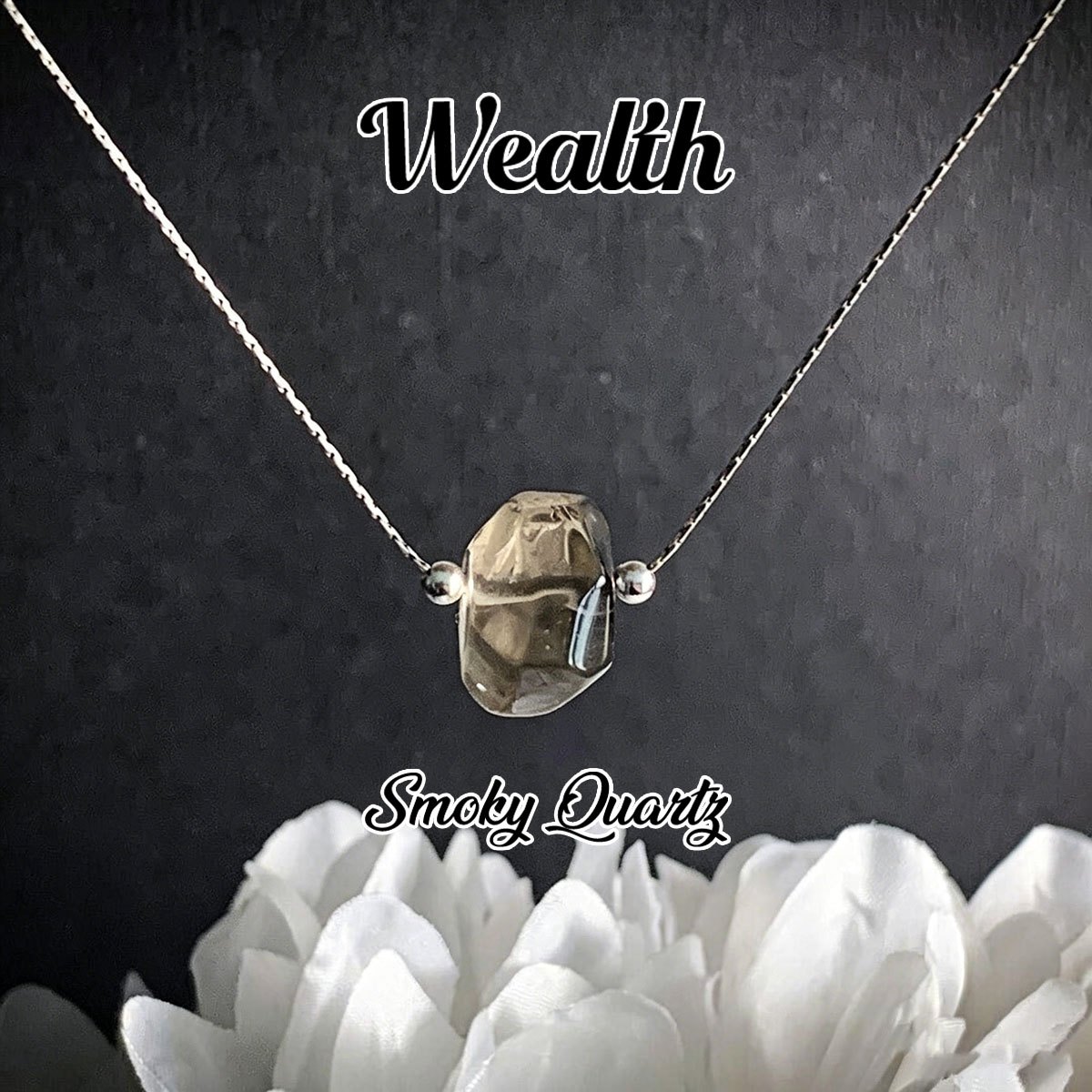 TEMU 1pc Of Wealth Bohemian Natural Stone Necklace, Irregular Smoky Quartz Pendant Necklace, Elegant Jewelry, Exquisite Jewelry, Suitable For Daily