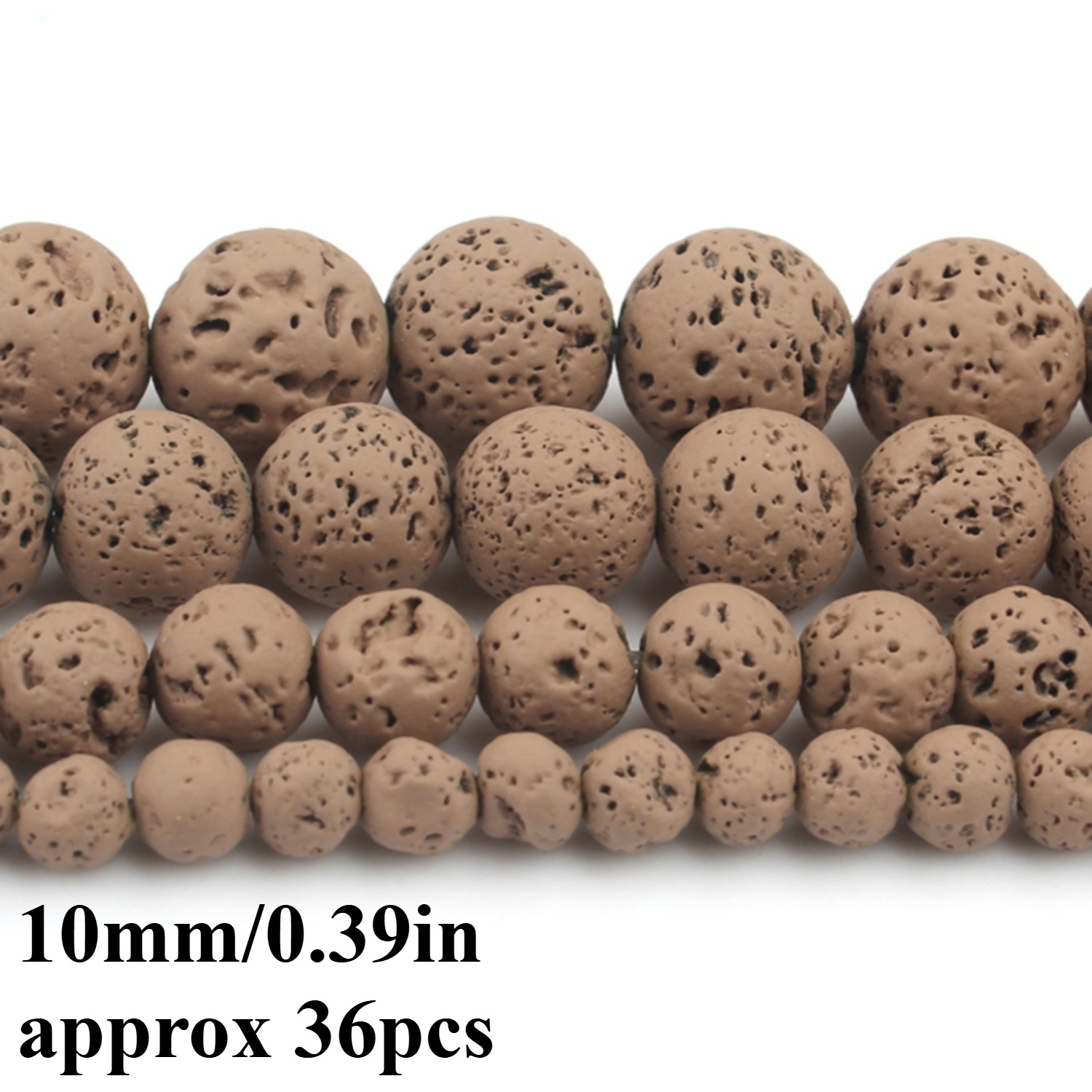 TEMU Bruine Rots Rubber Kralen in Diverse Maten (4/6/8/10Mm) voor het Maken van Armbanden, Kettingen, Polsbanden, Enkelbandjes, en Andere Modieuze