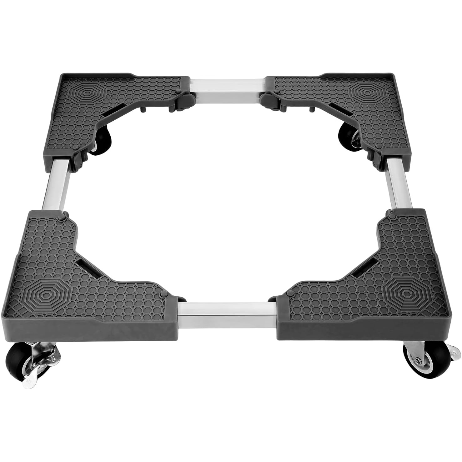 TEMU Mini Refrigerator Stand With 4 Locking 360° Casters, Adjustable Furniture From Inches To 25.6 Inches, Portable Fridge Trolley (black)