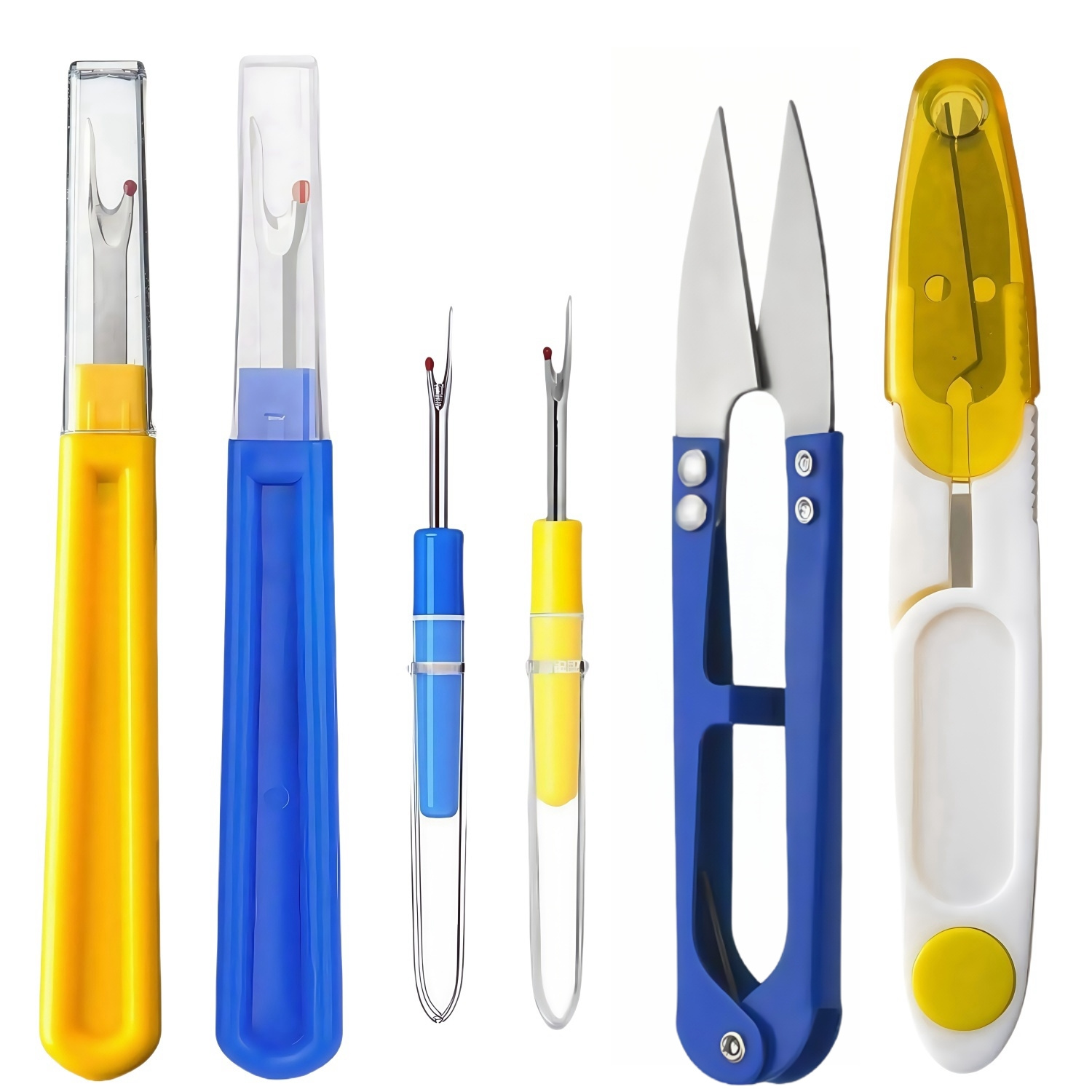 

Seam Ripper And Thread Remover Kit For Sewing 2 Big 2 Small Ripper Tool And 2 Mini Scissors For Diy Sewing