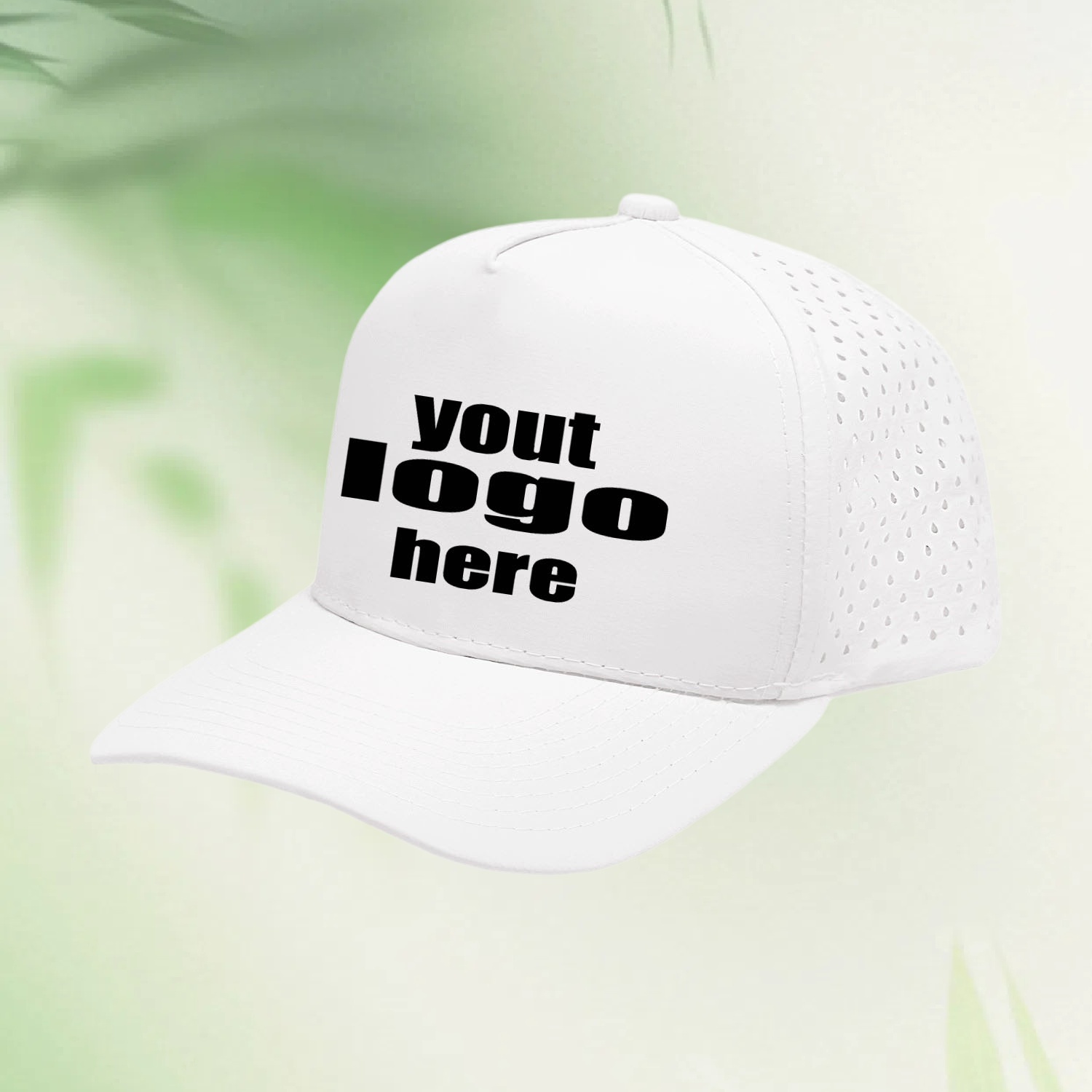 TEMU 1pc Diy Custom Quick-dry Perforated Golf Baseball , Trucker Hat, Work Hat, Promotional , Customizable For Corporate, Team, Tour Group Logo. Fine