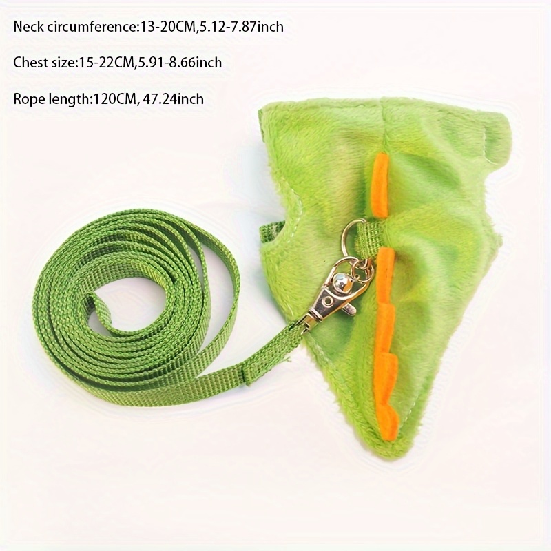 TEMU Ferret Lead Rope Vest Type Adjustable Pet Rope Cute Dinosaur Shape For Walking Mice