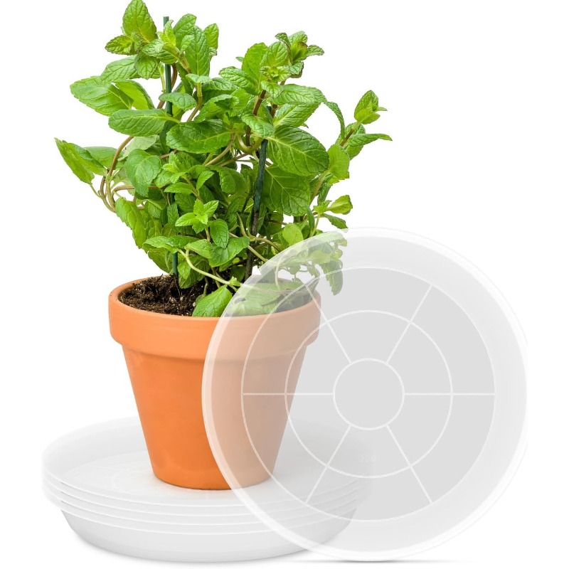 8pcs 8 26 pot saucer extra thick large pp plastic - Temu