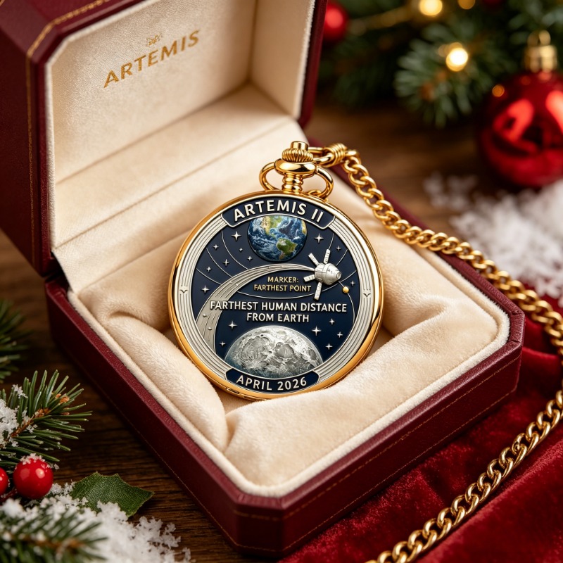 2d flat design   ii commemorative pocket watch and bracelet 1776 2026 space exploration   space collectible     for space enthusiasts astronomy lovers and collectors Product details 1