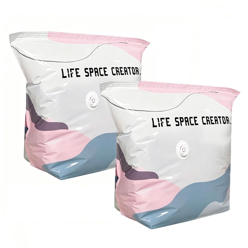 Image of 2/4 Vacuum Storage Bags, For Large Cubic Vacuum Sealed Bags, Pressure Sealed, For Pumps, Suitable For Large Clothing, Bedding, Blankets, And Storage Equipment