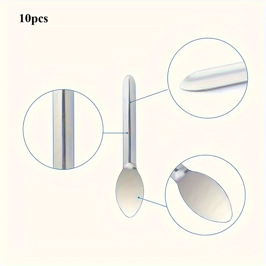 TEMU 10pcs Suitable For Medicine Spoons, Laboratory Supplies - Micro Spoon Shovels, Laboratory Spoon Filling Tools.