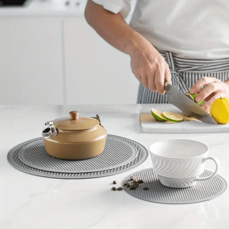 

30cm Large Silicone Heat-resistant Mat - Non-slip, , Honeycomb Design, Ideal For Home Kitchen Accessories