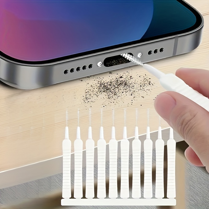 TEMU 25pcs Ultra-thin Multifunctional Cleaning Tool Kit, Suitable For Charging Ports, Speakers, Mobile Phones, And Shower Heads- A Brush Set For