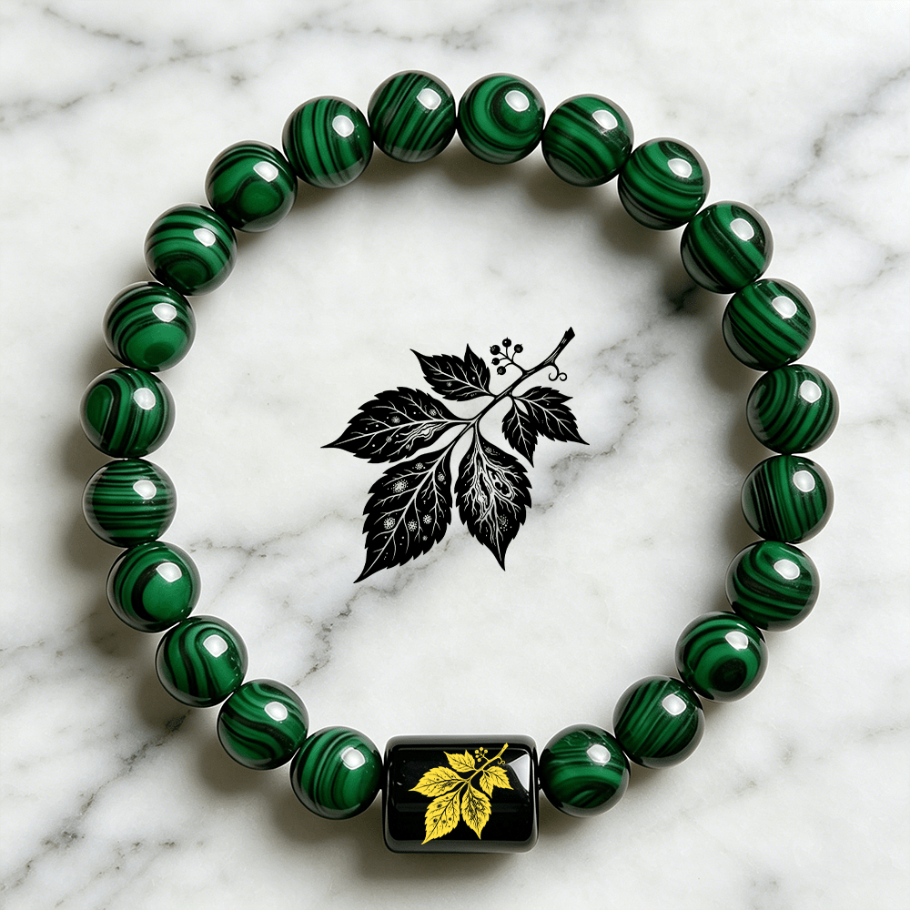 Beaded Bracelet with Leaf Pattern, Boho Style for Daily Wear