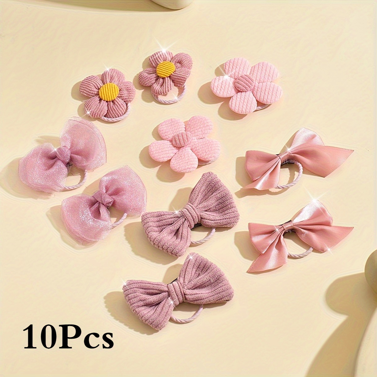 10-pack Floral Hair Bands For Girls - Everyday Hair Accessories
