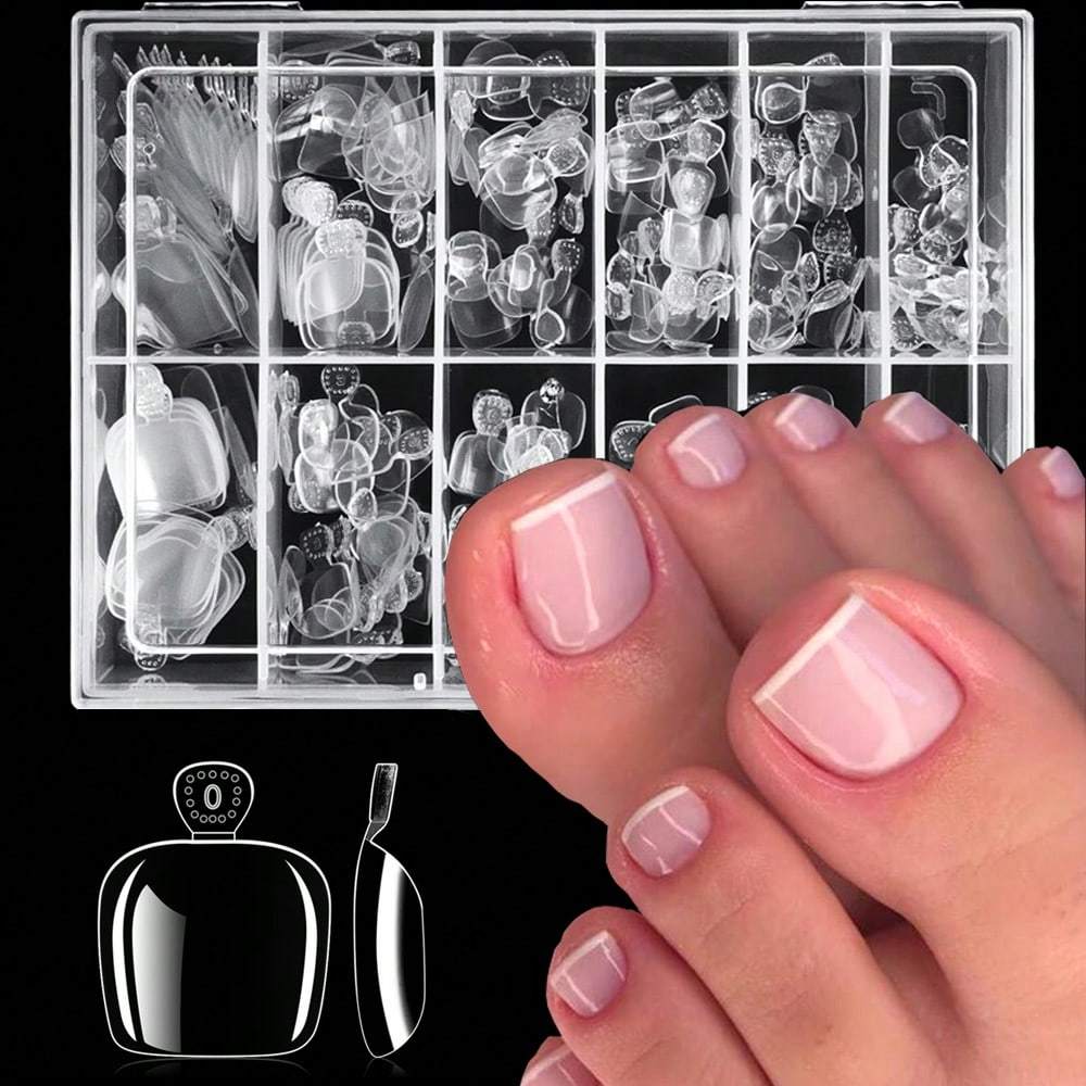 

240pcs Toe - -on Fake Toenail Art Extensions, , 12 , , , Length, Set