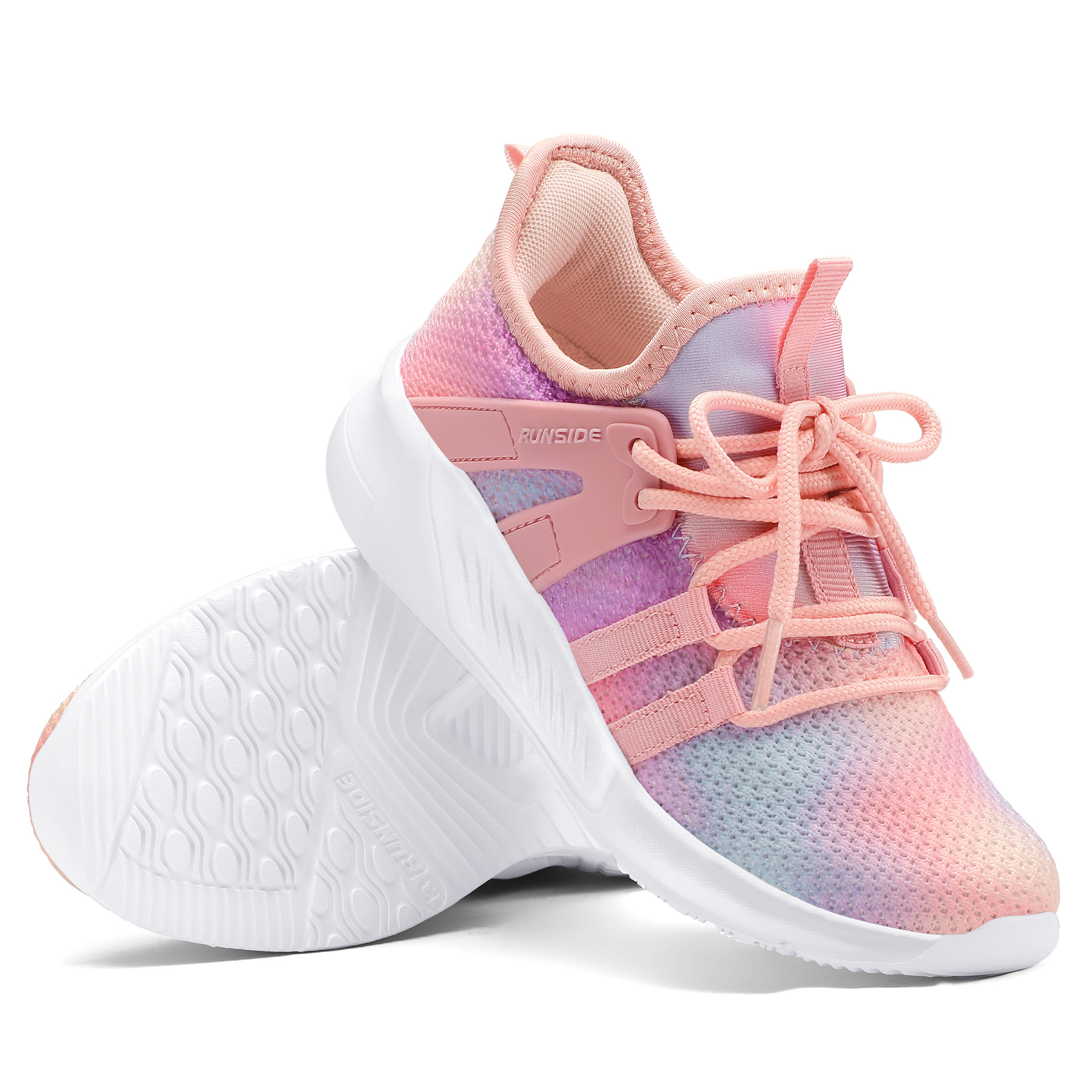boys girls gradient   shoes low   absorbent eva sole breathable mesh casual sneakers tennis shoes easy on off for school competition daily wear