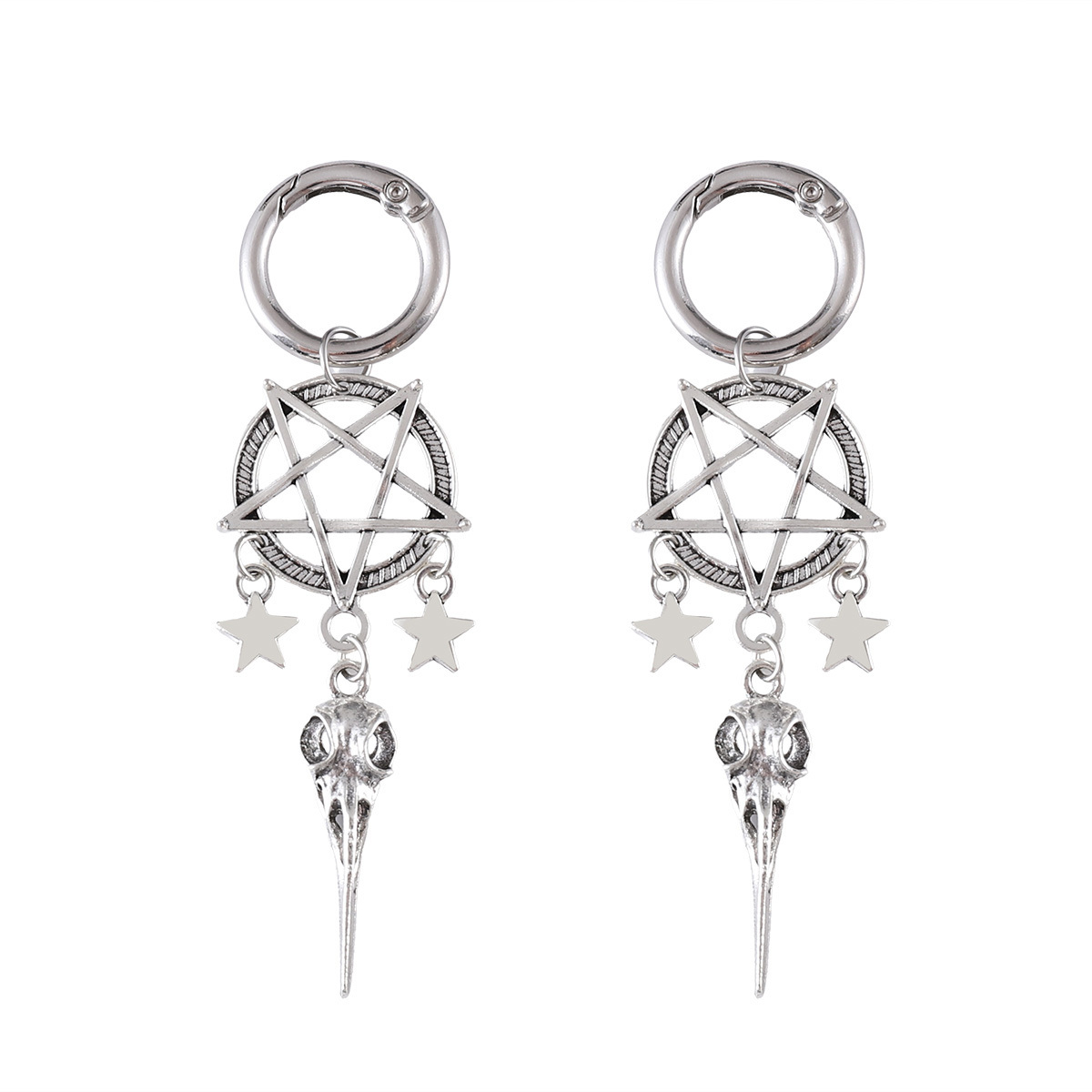 Image of 2pcs Gothic Bird Skull Boot Charms - Dark Alloy Shoe Accessories With Bird Skull & Bone Pendants, Diy Shoe Decor For, Backpack & Keychains - Dark Gothic Style Ornamentation For & (ideal Gift)