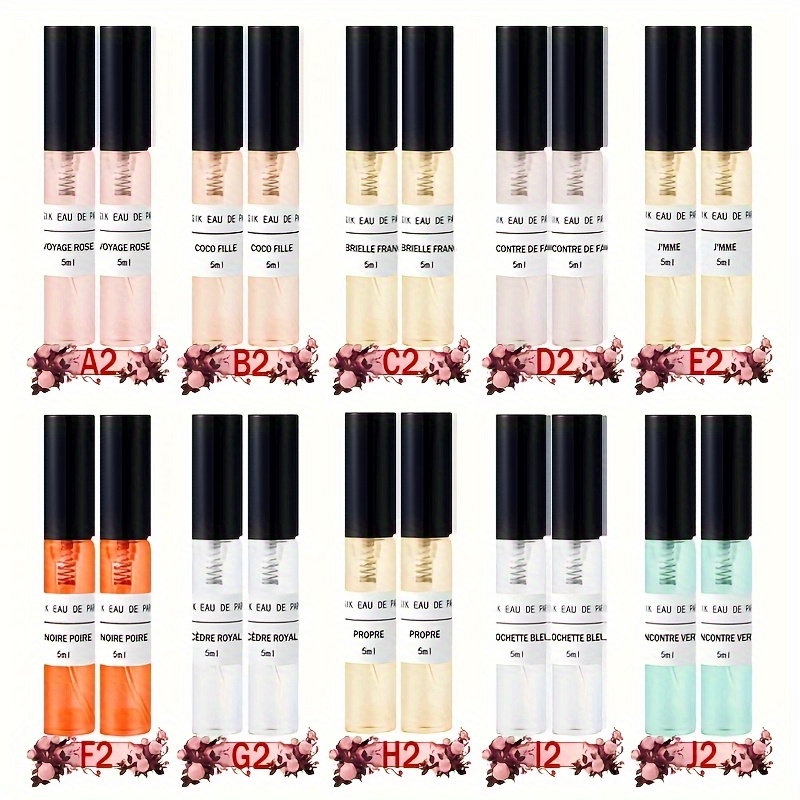 20pcs Women'S Perfume Gift Set, Men'S Perfume Set Mini Perfume, Travel Perfume, Long Lasting Fragrance, Floral Oriental Fruity Fougere Green Chypre Aromatic New Year Perfume Gift Must-Have Cheap Girly Items Unisex Perfume - Image 9