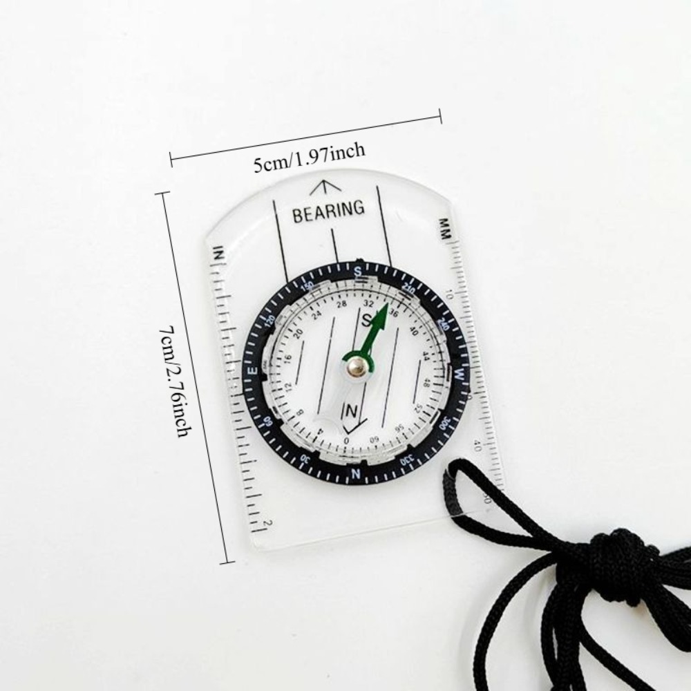 Anti-Lost Retractable Clip & Orienteering Bearing Compass Set