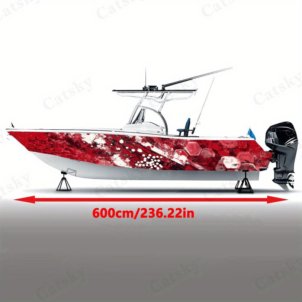 Durable Waterproof PVC Stickers for Boats, 2pcs
