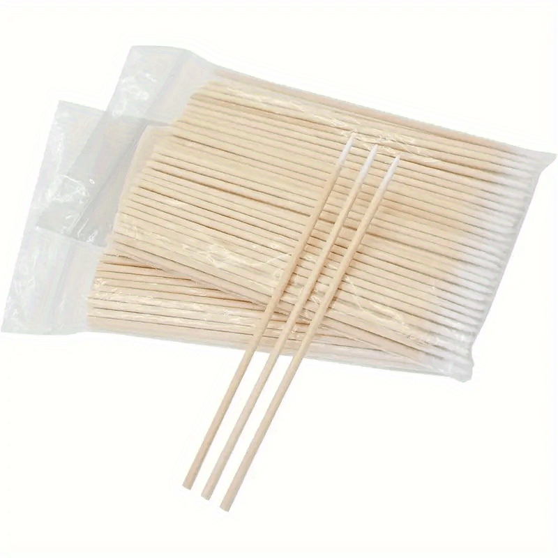 TEMU 500-pack Precision Nail Polish Remover Sticks - Portable, Clean Tips, Suitable For Manicure And Makeup