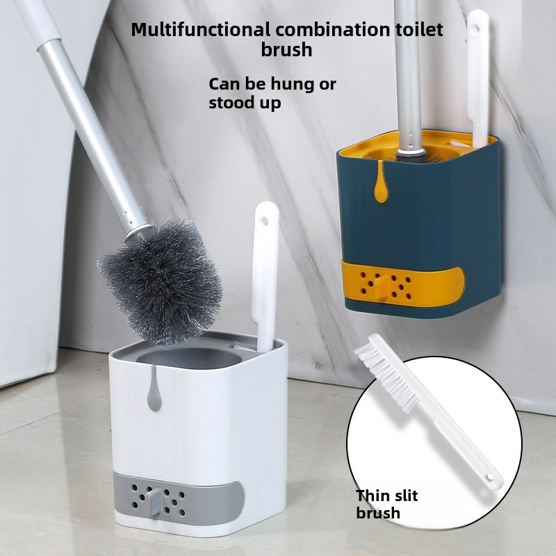 

Premium Toilet Brush Set -dry Holder - , Solid Handle & Bristles For Efficient Bathroom Cleaning