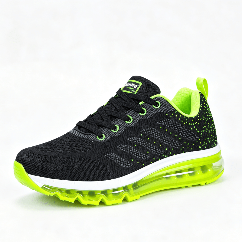 Image of Men's Breathable Running Sneakers - Cushioned Sole & Anti-slip Sole Suitable For Gym,,, Casual Wear - Low-top Sneakers With Sole & Round Toe, - Comfortable For Daily Use And (solid Colors)