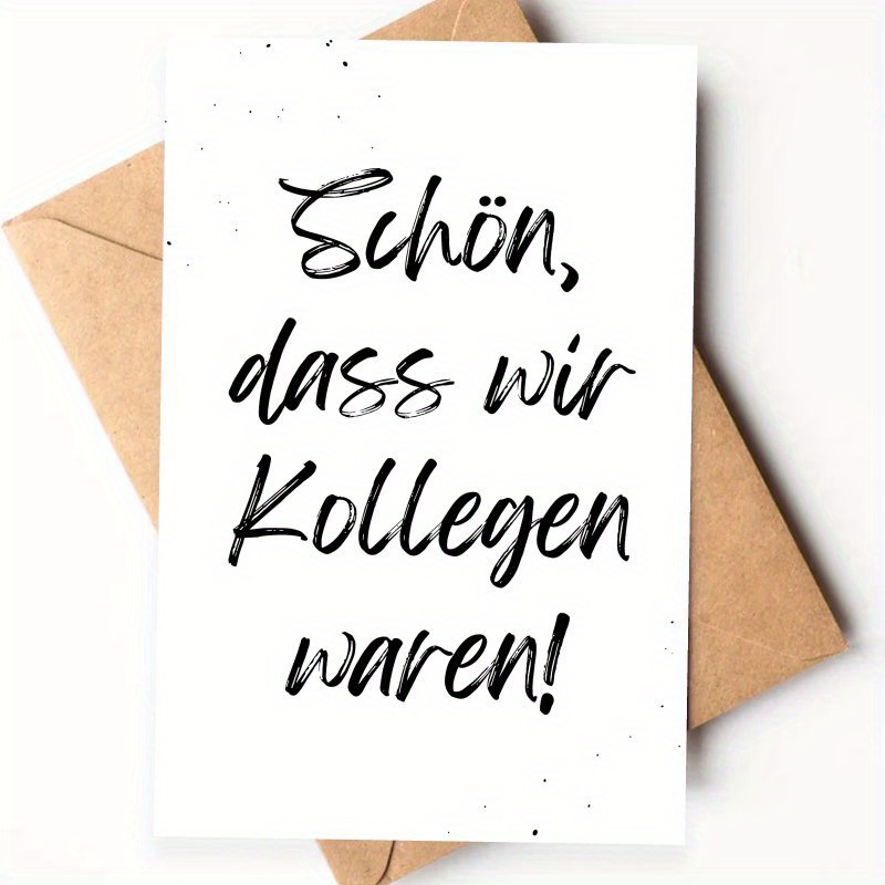 Image of Funny German Retirement Card, Farewell Job Change Thank You, Ideal Gift For Friend Brother Sister Son Daughter Husband Colleague