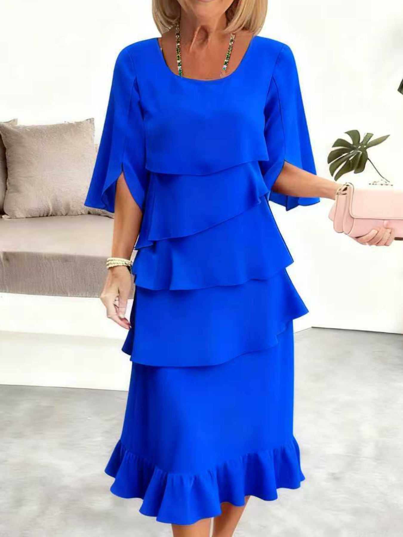 knee length dresses for ladies The Tiered Midi Dress