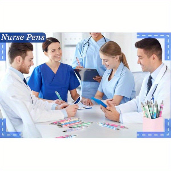 18pcs nurse ballpoint pens funny retractable cartoon nursing pens black ink cute ballpoint for     nurse students appreciation gifts, nurse accessories,  , nurse gifts, cute design, fun stationery, fine tip, retractable pen, writing instruments, office staff, healthcare workers Product details 0