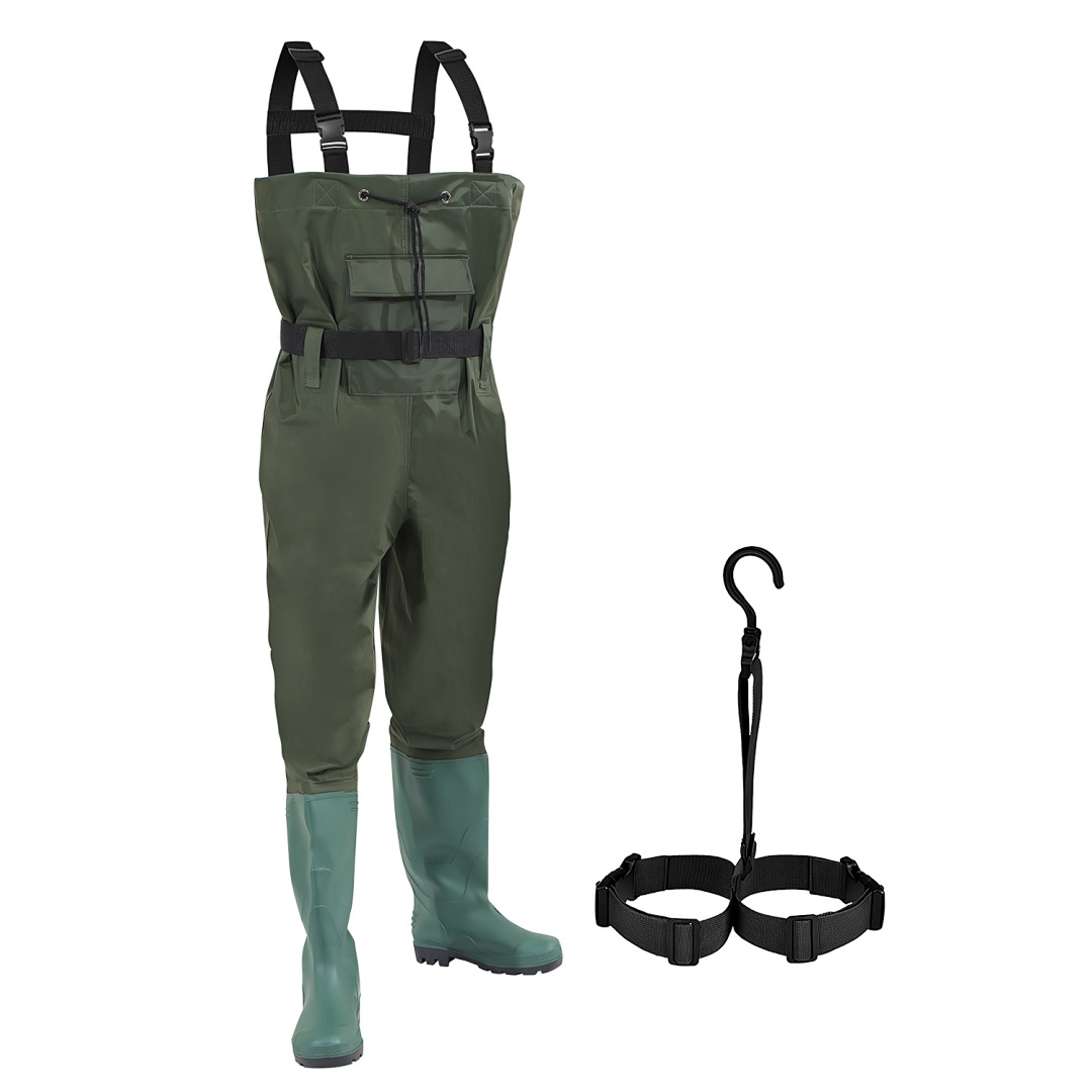 Image of One-piece Fishing Trousers With Hook 70d Nylon Boots Adults 42-47 Size Fisherman Trousers Angling Fishing Wading Trousers Pond Trousers