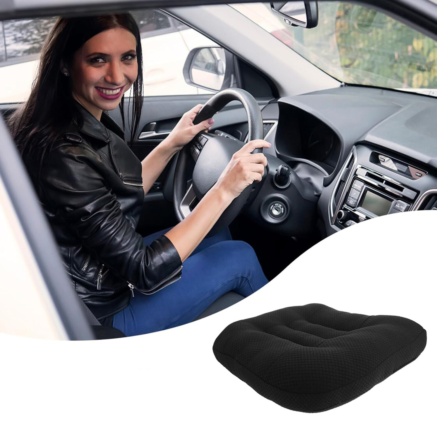 Car Booster Cushion, Height Raising Seat Pad For Short Drivers, Multipurpose Seat Cushion For Cars Office