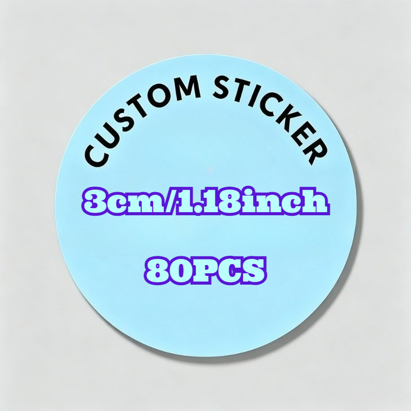 TEMU Custom Stickers 36/80pcs Personalized Stickers, 3/4/5/6/7/8cm. Suitable For Occasions, Photos, Images, Labels, And Custom Logo Stickers. Custom