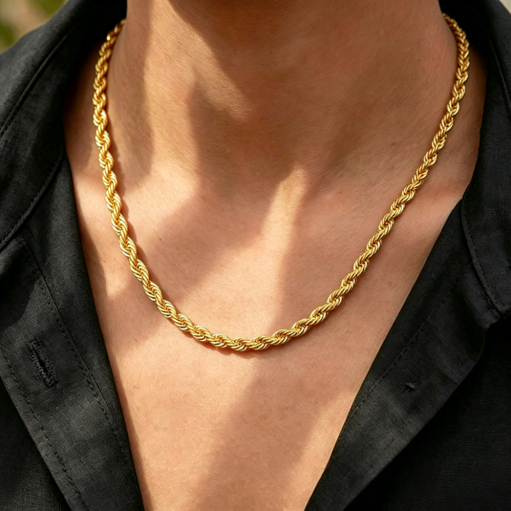 Women's Vintage Twisted Rope Thin Clavicle Necklace
