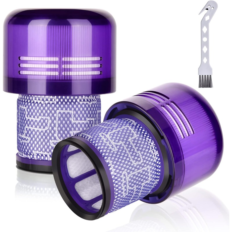 TEMU 2-pack (with Tool) Compatible For V11/v15/sv14 Vacuum Filters & Tool Replacement - Filter Refills Suitable For V11 Animal//extra//complete Pro,