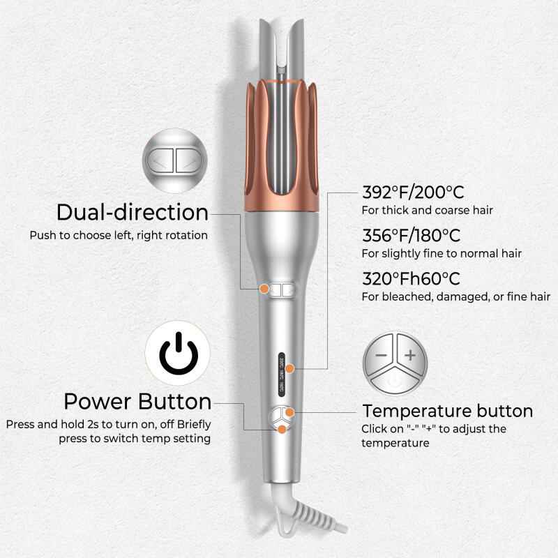 Ujliss Automatic Rotating Curling Iron Hair Wand