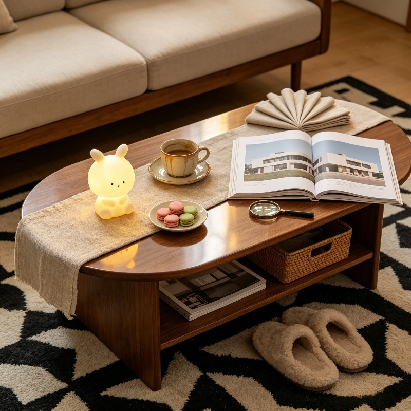 Image of Cute Bunny Night Light Warm Bedside Lamp Rabbit Shape Table Light Battery Powered Indoor Ambient Lighting For Bedroom Living Room Desk Coffee Table Entryway Home Decor