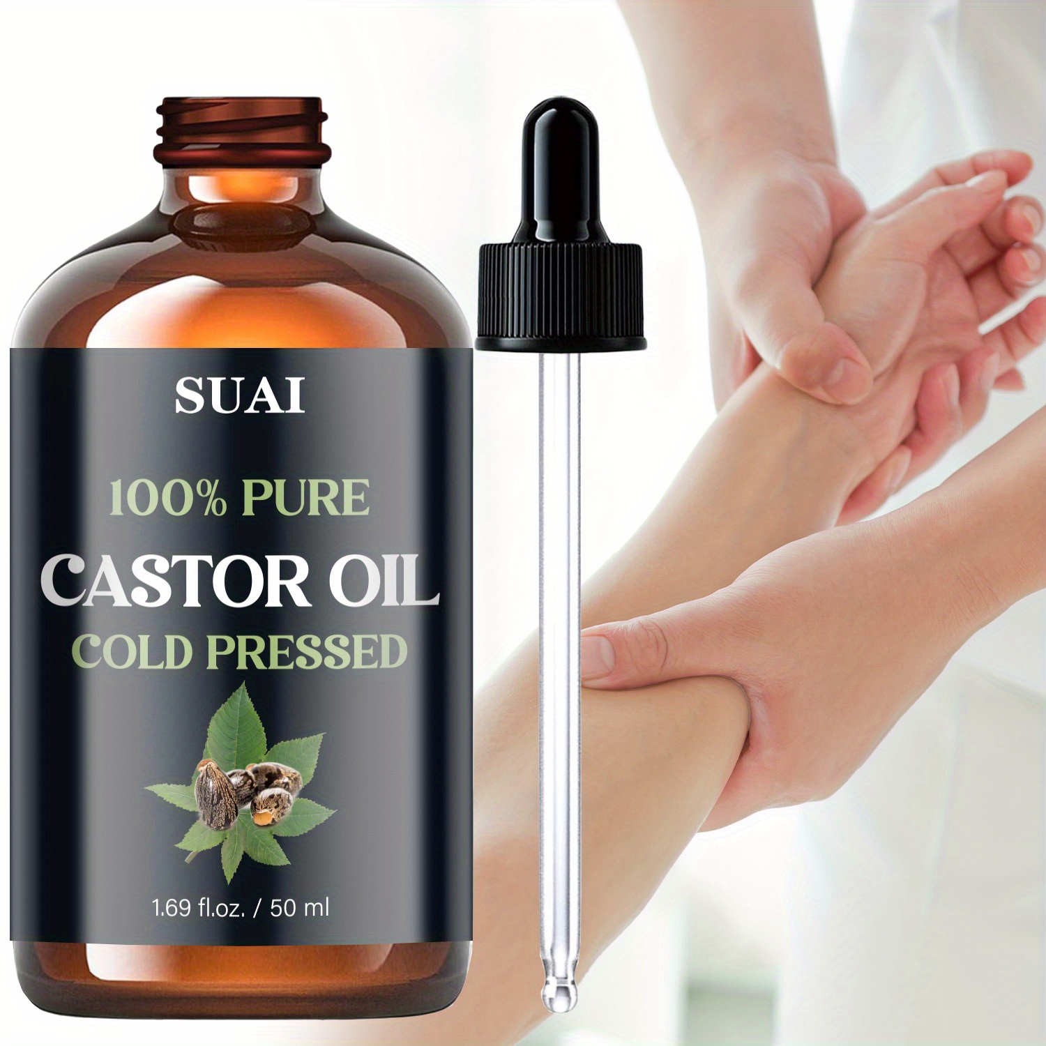 castor oil multi purpose essential oils deep moisturizing quickly absorbed and non greasy moisturizing hydrating formula moisturizing for face body hair nails for home care 50ml