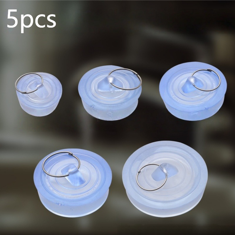 5pcs Rubber Stoppers Of Different Sizes, High Elasticity Sealing Rubber Stoppers, Kitchen Sink, Bathroom Sink, Bathroom Bathtub, Mop Sink Are All Interchangeable
