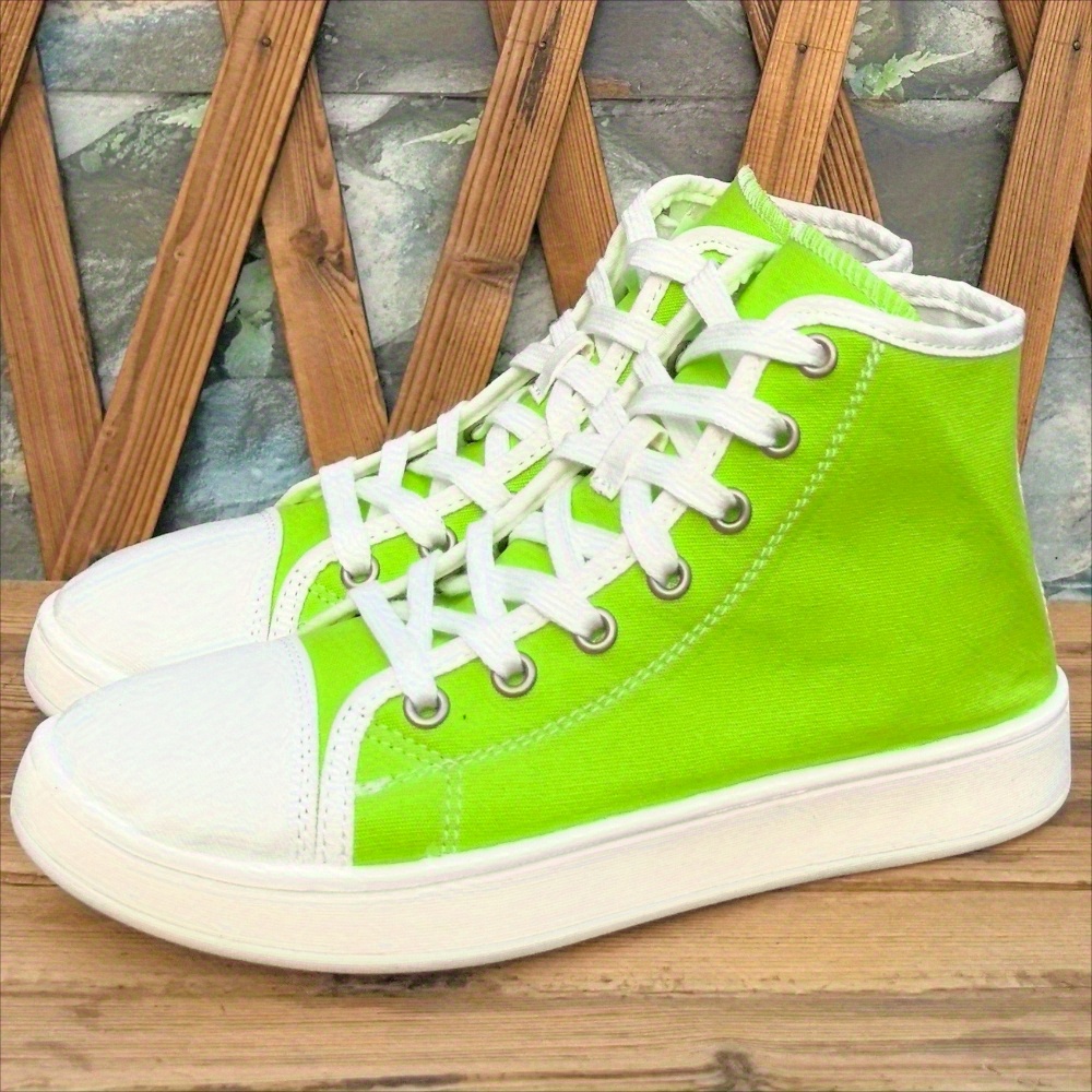 Sneakers, Women's High-Top Lace Skate Shoes with 2D Print - Premium Series, Fashionable and Design. Simple yet Elegant Style That Is Lightweight, Comfortable, Breathable, Moisture-wicking; Essential for Students During Back-to-school Season or