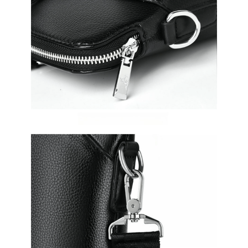 Men's Large Capacity PU Leather Briefcase for Work