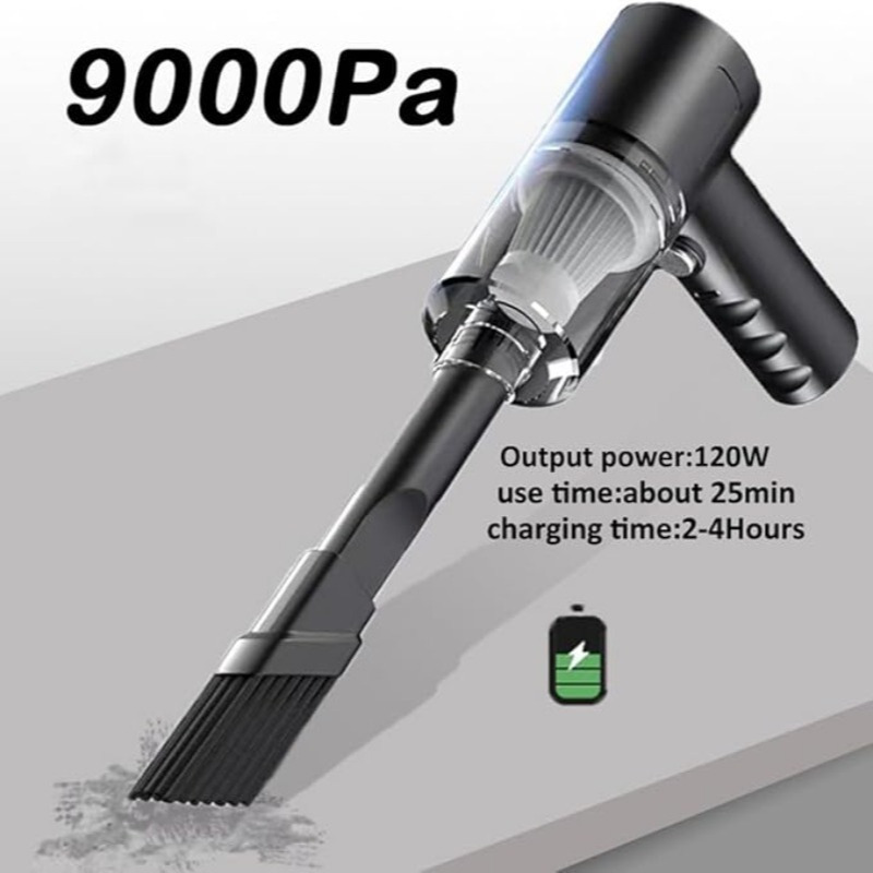 

Cordless Handheld Vacuum - Usb Rechargeable, Portable For Car, Keyboard & Makeup Kit, Powerful Suction, Black