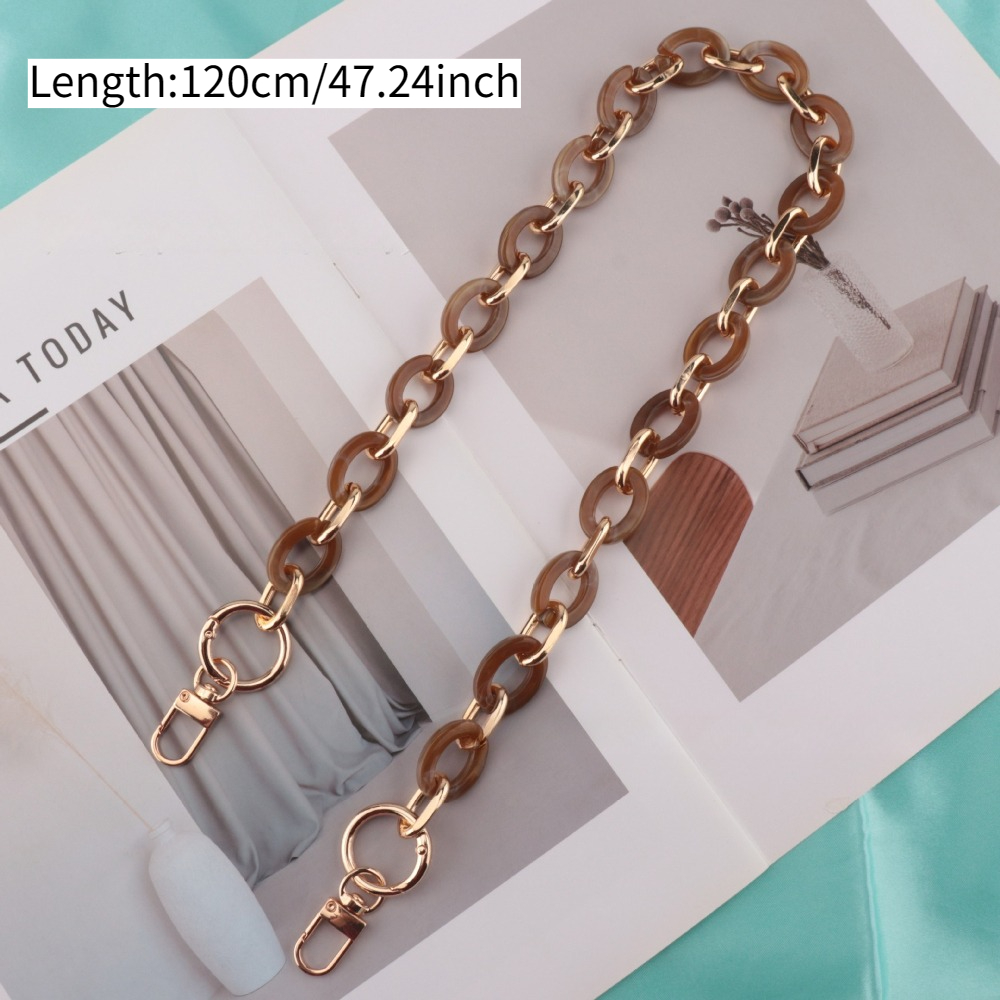 TEMU Acrylic Resin Chain Accessory Versatile Single Shoulder Crossbody Underarm Long Bag Strap, Diy Wallet Making
