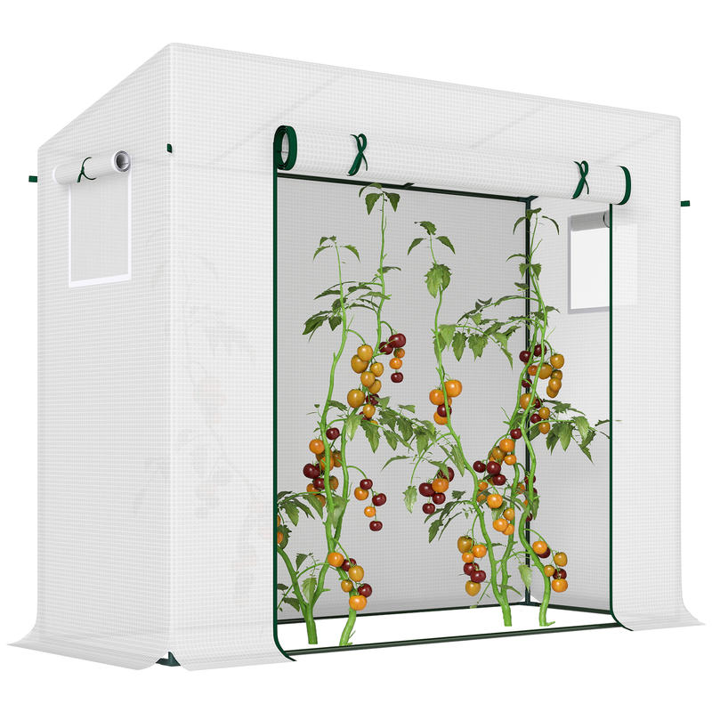 Outdoor Windproof Greenhouse With Roll-up Door & Side - Heavy-duty, Plastic Cover, For Plant, Compact Suitable For…: retailer-supplied image