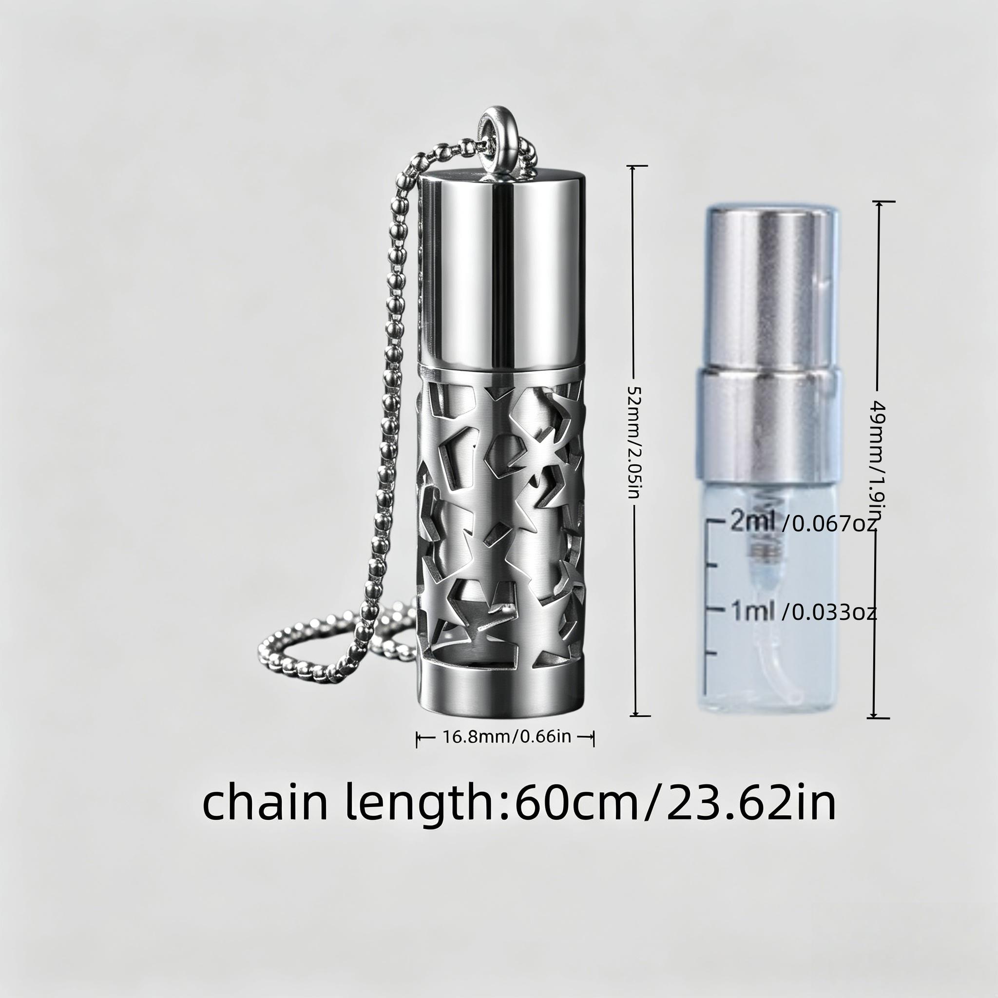 Detachable Stainless Steel Perfume Bottle Necklace