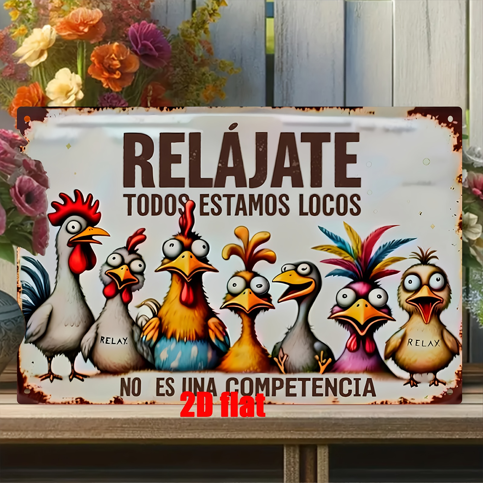 TEMU Placa de pared de madera 2D con temática española - Letrero colgante retro español con en español, panel de madera - Regalo ideal para espacios