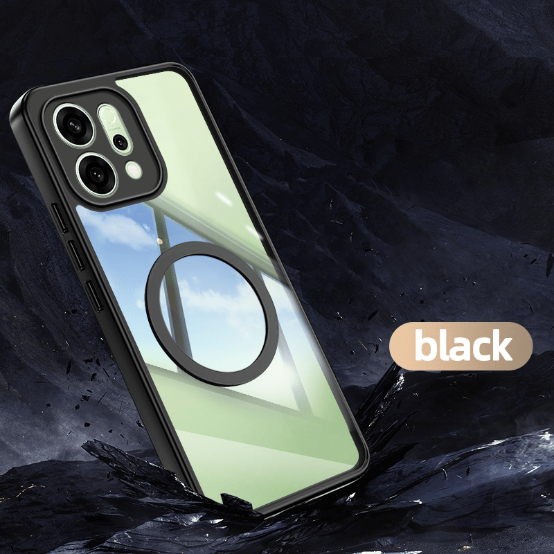 TEMU para Teléfono - Carcasa Antigolpes con Atracción Magnética, Diseñada para Oppo Reno 14 5G, con Cubierta Acrílica Transparente
