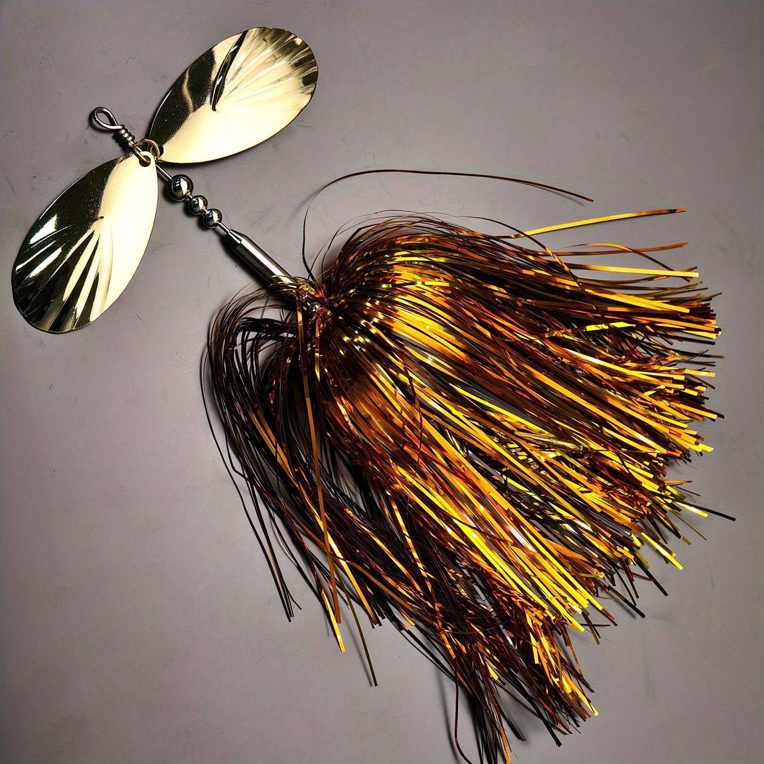 1 kos 45G/1.57Oz Musky Pike Spinner Bucktail - Težka kovinska ribiška vaba za lovljenje velikih rib