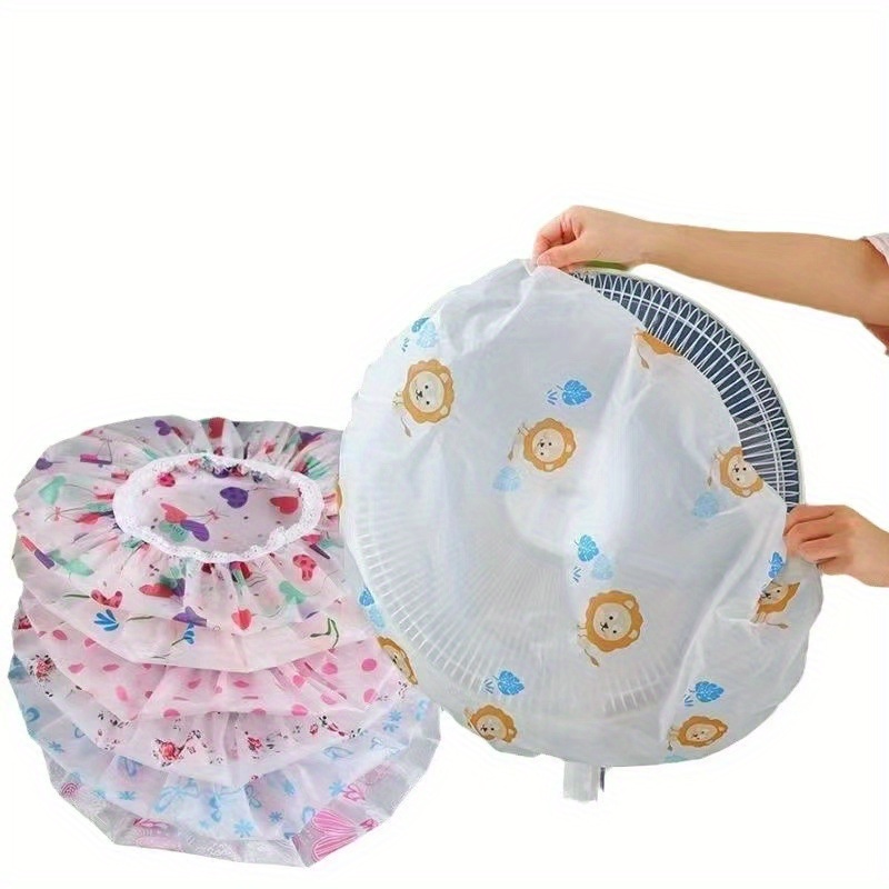 TEMU 6pcs Fan Dust Covers, Suitable For Floor-standing And Wall-mounted Fans, Universal Dustproof, Applicable To Vacuum Cleaners, Floor Cleaners,