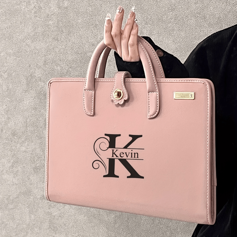 personalisierte namens laptop tasche rosa pu leder Temu Germany