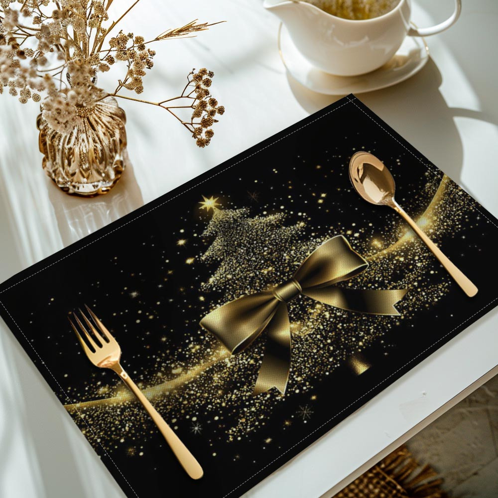 

Suige Christmas Placemats Set Of 4 - , , Washable And Rectangular Table For Dining Decor