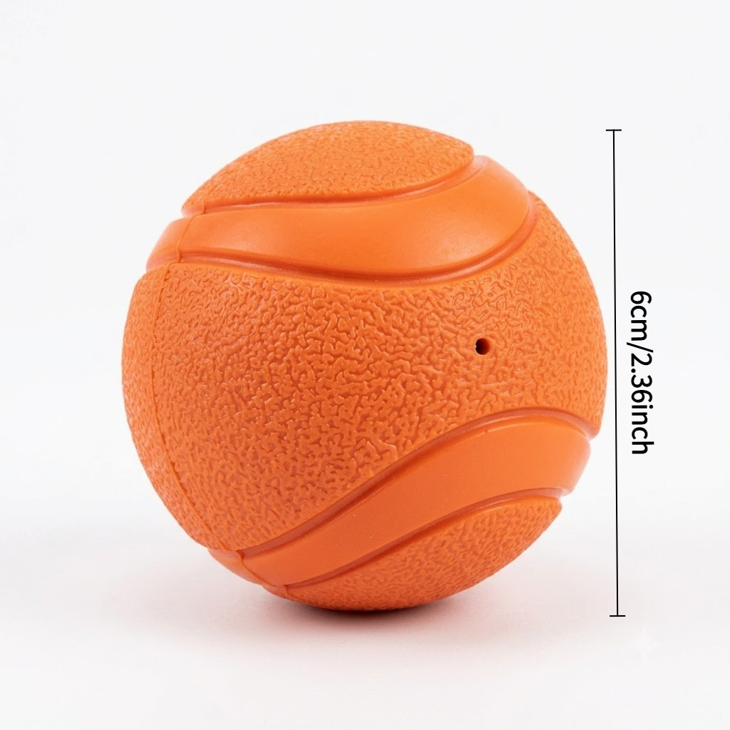 TEMU Toy Ball Rubber Bou Fetch Boredom, Squeeze Sound Pet Toy For Outdoor Catch Train, Ideal For Aggre Chewer